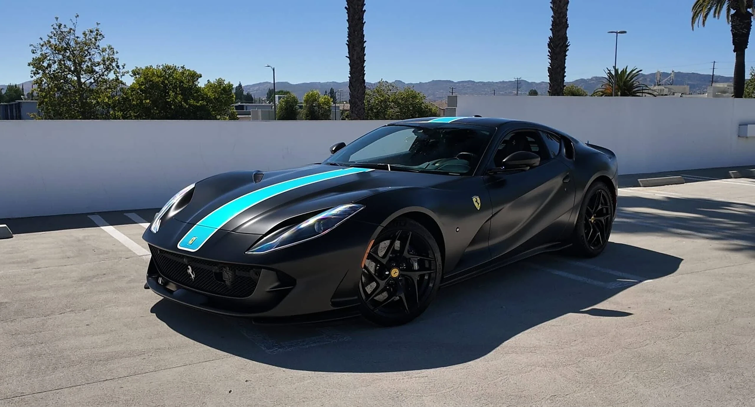 Ferrari 812 Superfast detail relevant to v12 exotic car rentals on LUXURY CAR RENT / US